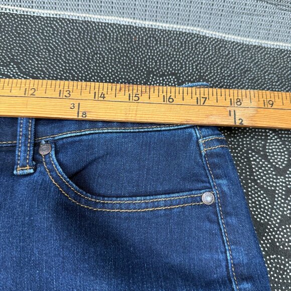 Talbots Flawless Womans Size 14P Blue Curvy Slim Ankle Capri Jeans - Picture 4 of 10